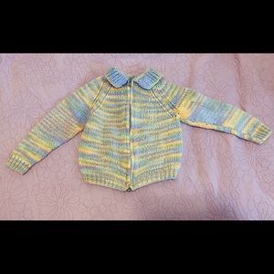 Rainbow Knit Cardigan with Zipper